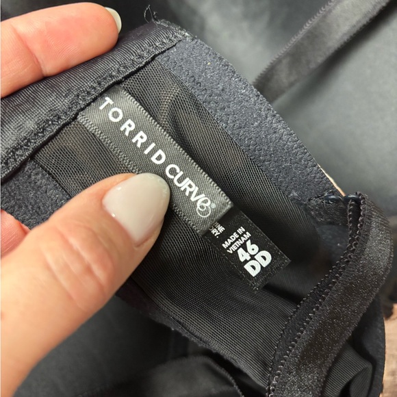 Torrid Curve | VGUC Sexy Animal Leopard Black Lace Push-Up Plunge Bra, 46DD - Picture 6 of 6